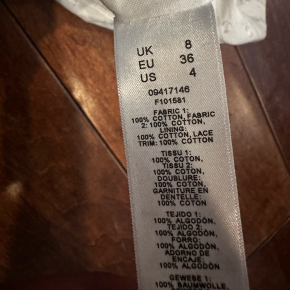 ASOS Lace White Dress Size US4 - Picture 7 of 7